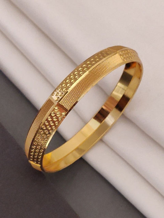 Designer Brass Gents Kada with Micro Polish Finish