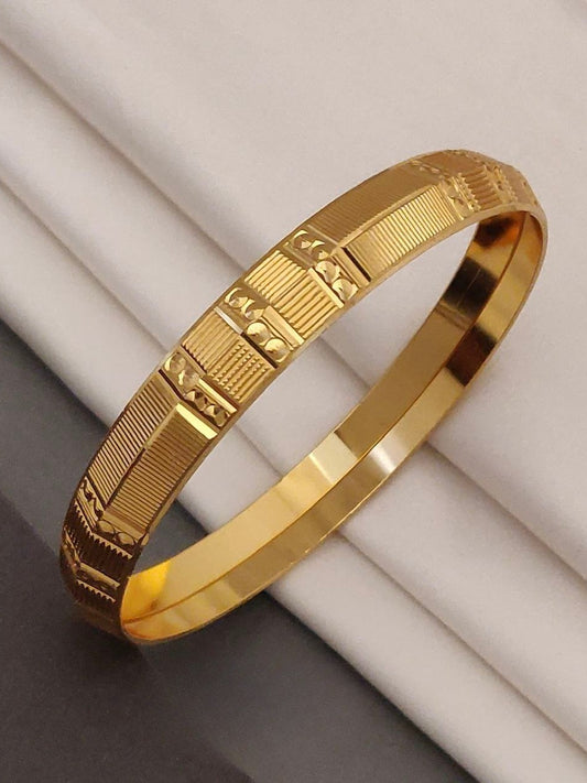 Classic Engraved Brass Kada for Men - DNO. GK - 027