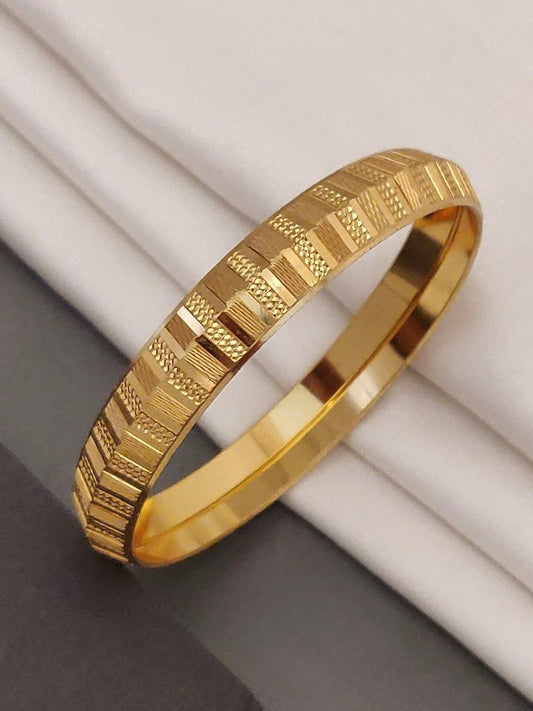 Textured Brass Micro Polish Gents Kada - DNO. GK - 029