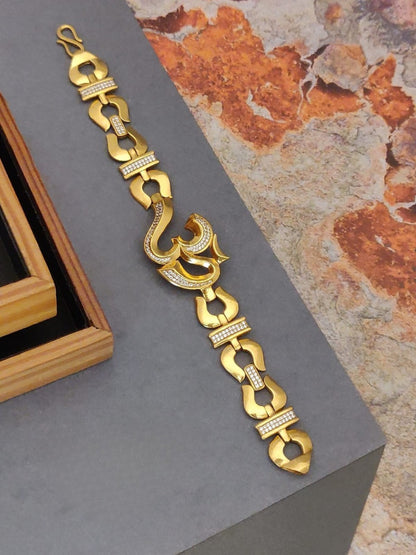 Magnificant And Attractive Om Logo Design Bracelet For Men's