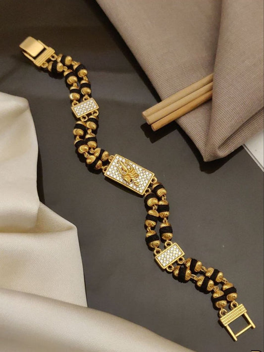 Superior Trishul Design Gold Pleted Men’s Fashion Bracele