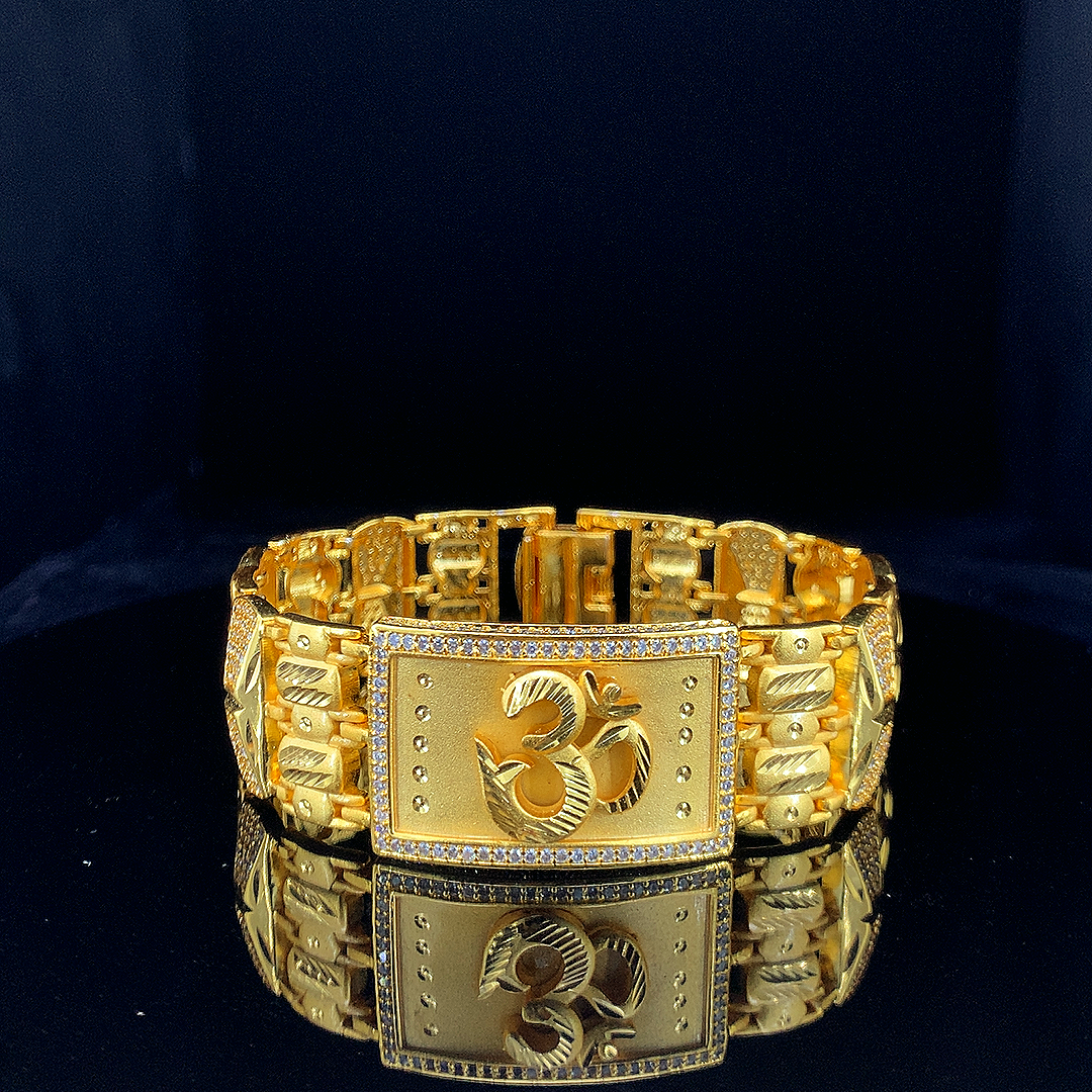 Magnificant And Attractive Om Logo Design Bracelet For Men's