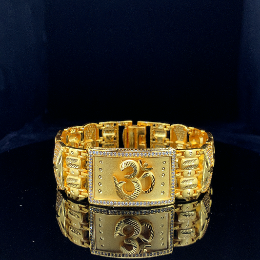 Magnificant And Attractive Om Logo Design Bracelet For Men's