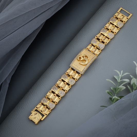 Magnificant And Attractive Om Logo Design Bracelet For Men's