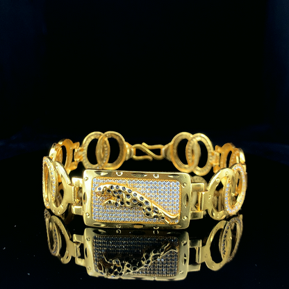 Royal Elegance – Penther Grace Gold Plated Bracelet"