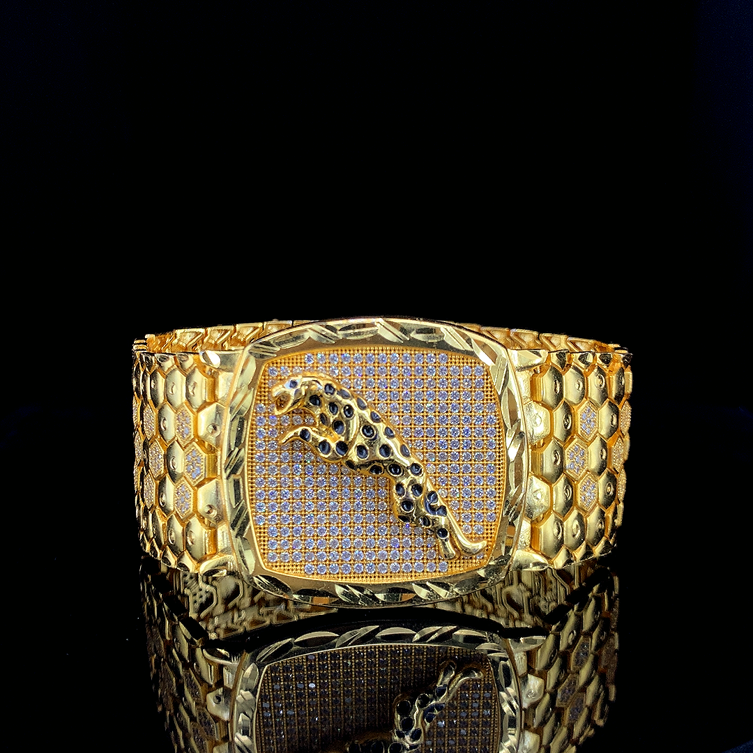 Golden Panther gold Plated Honeycomb Bracelet"
