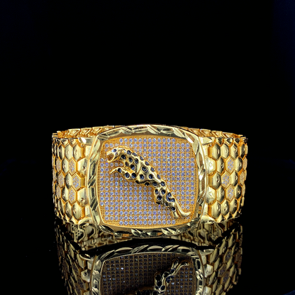 Golden Panther gold Plated Honeycomb Bracelet"