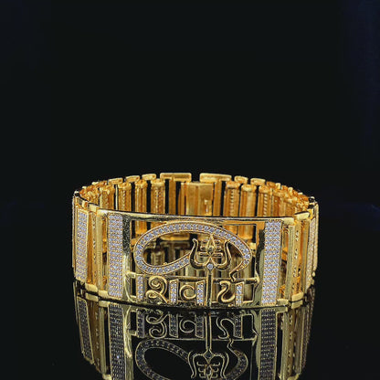 Eternal Blessing – Gold Plated om Namah Shivay  Bracelet"