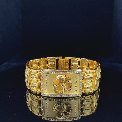 Magnificant And Attractive Om Logo Design Bracelet For Men's
