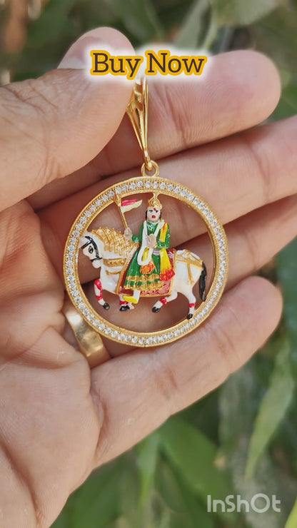 Ramapir Gold Plated Pendle For men