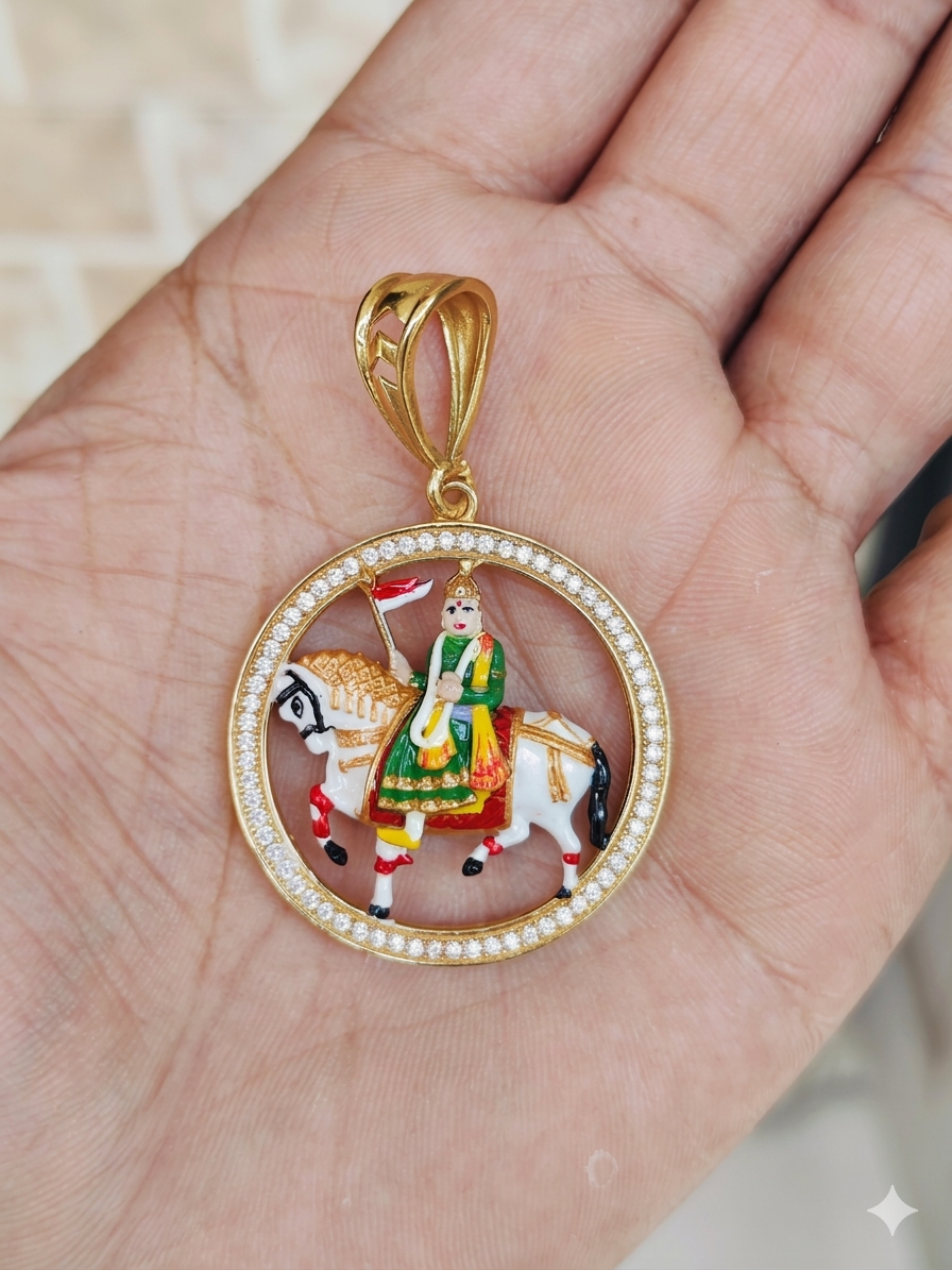 Ramapir Gold Plated Pendle For men