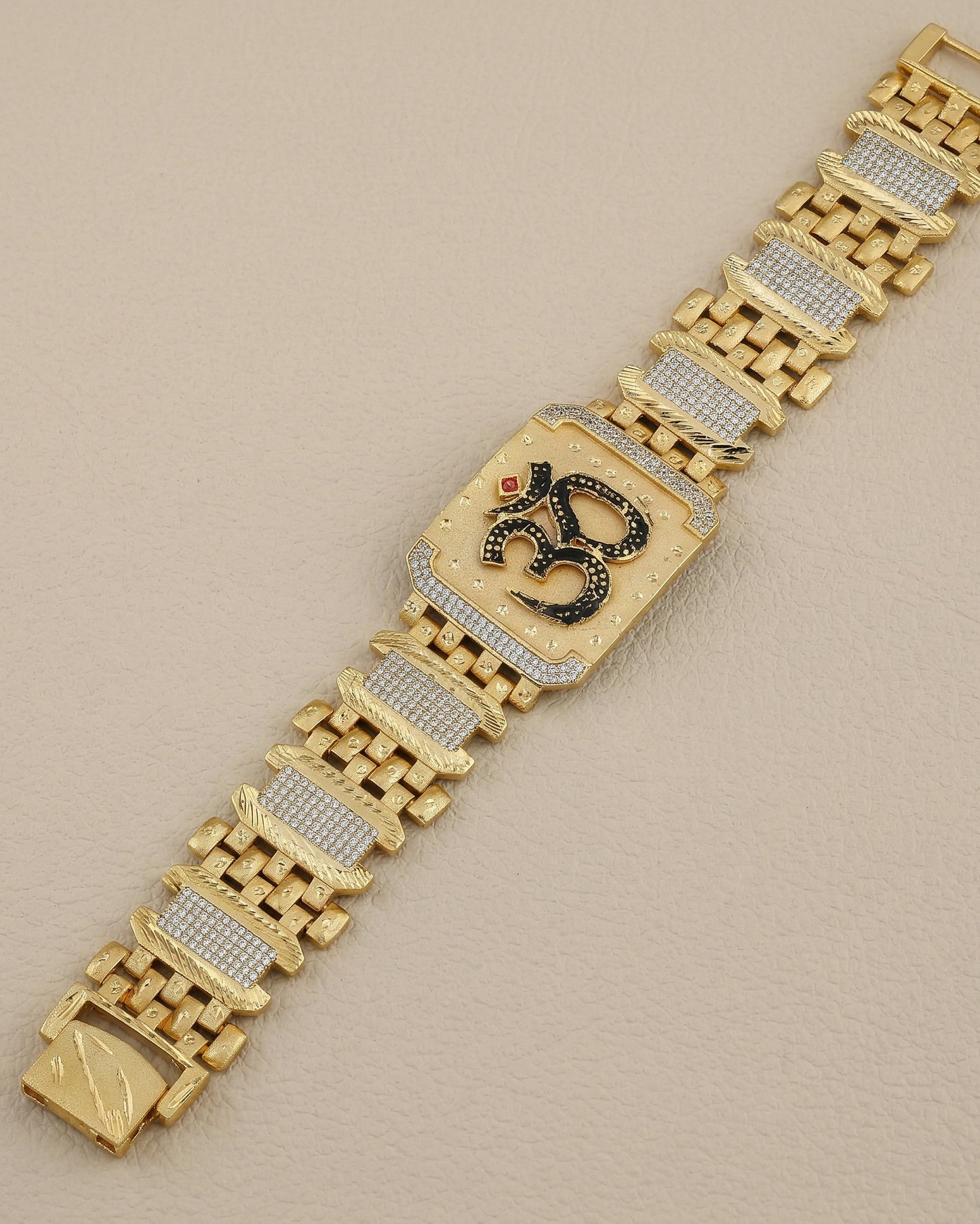 Magnificant And Attractive Om Logo Design Bracelet For Men's