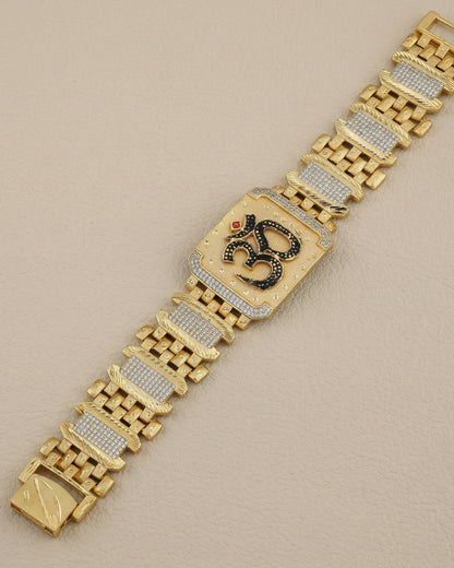 Magnificant And Attractive Om Logo Design Bracelet For Men's
