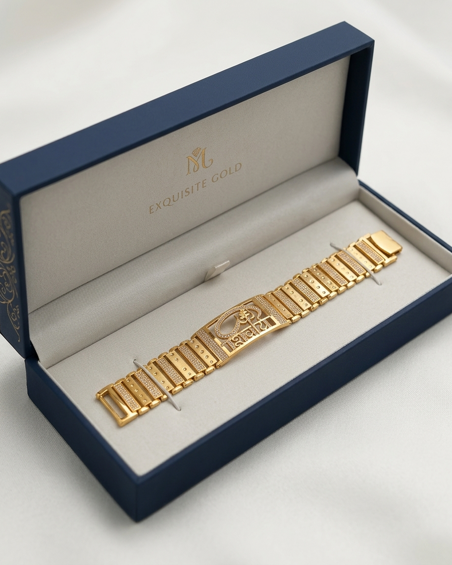 Eternal Blessing – Gold Plated om Namah Shivay  Bracelet"
