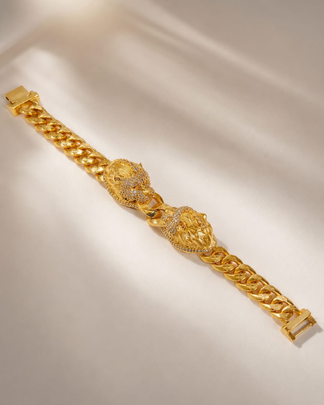 Two Lion Diamond plated bracelet
