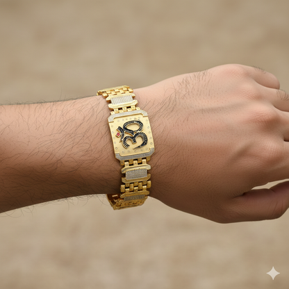 Magnificant And Attractive Om Logo Design Bracelet For Men's