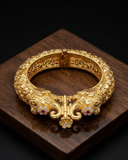 Rajwadi Bahubali Hand Made Elephent kada